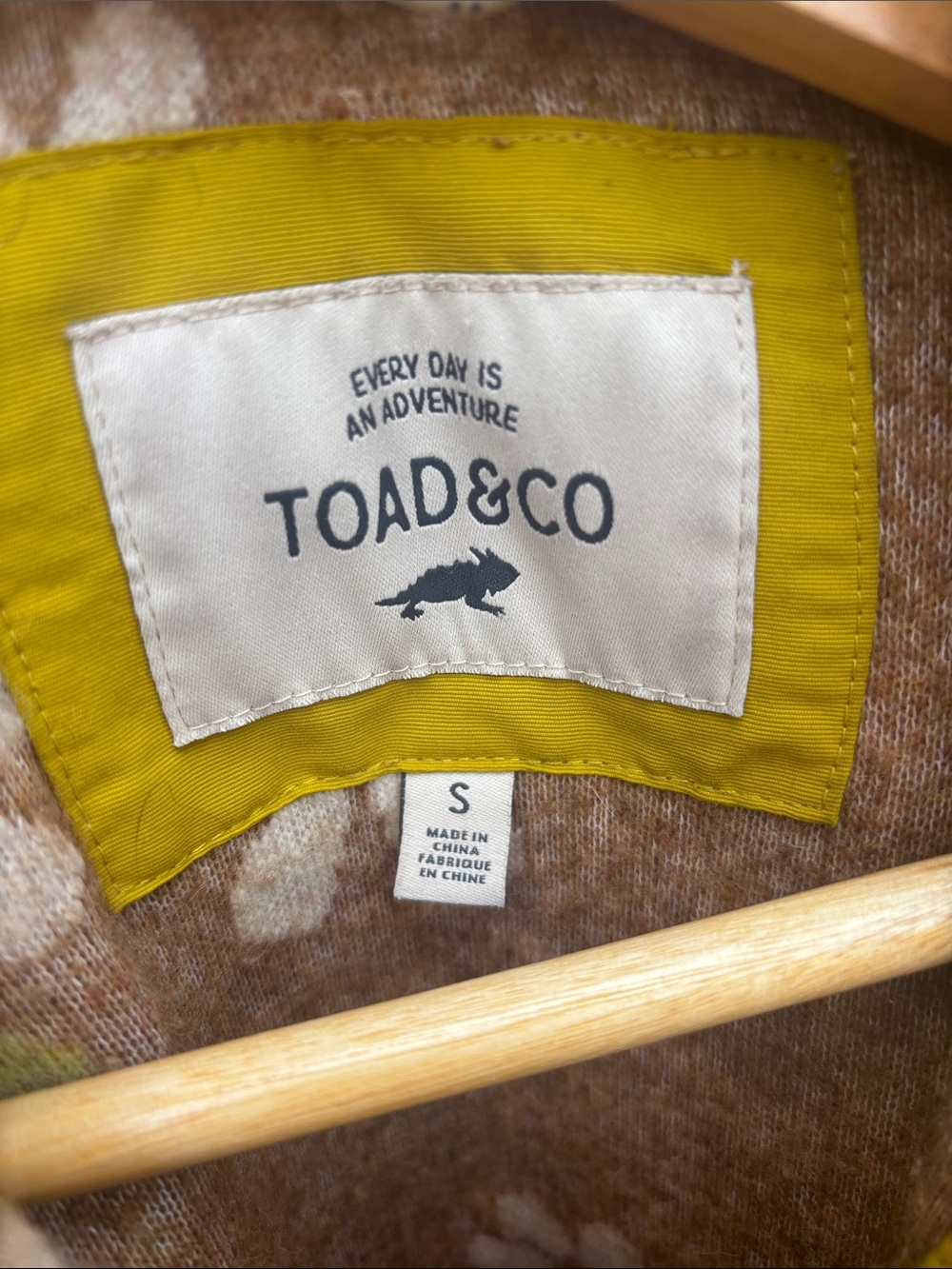 Toad&Co Brown Floral Jacket with Yellow Trim - Picture 4 of 4